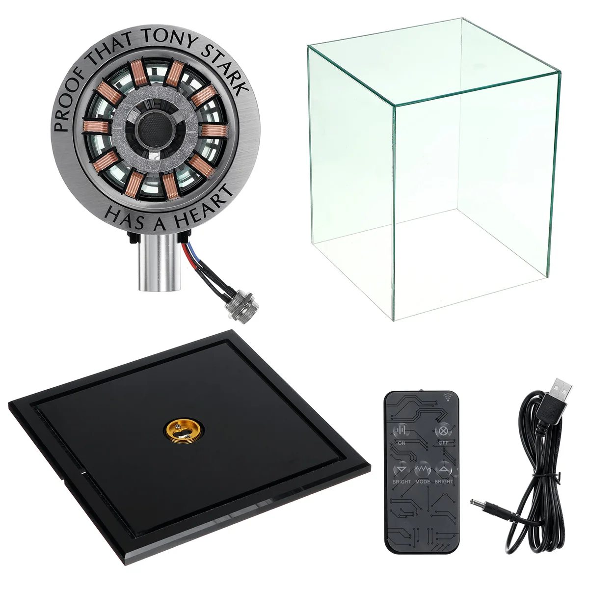 Reactor de arco a escala 1:1 MK1 MK2, colecci&oacute;n de modelos de aleaci&oacute;n, luz LED USB, Kits de construcci&oacute;n de modelos de acci&oacute;n con Control remoto, l&aacute;mpara de modelo DIY-5
