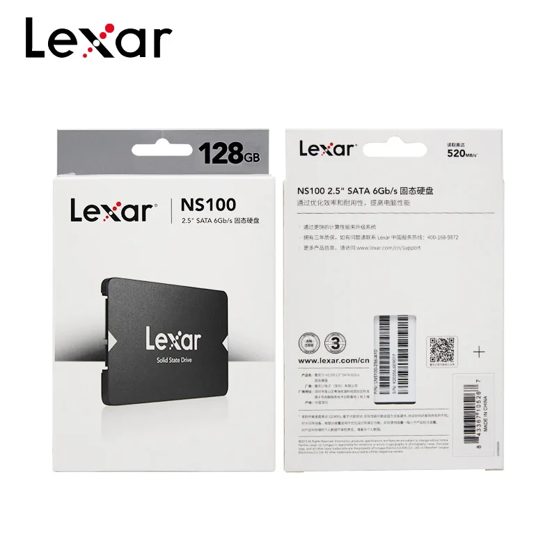 Твердотельный накопитель Lexar NS100 2 5 дюйма SATA III SSD 128 ГБ 256 высокая скорость 520 МБ/с./с