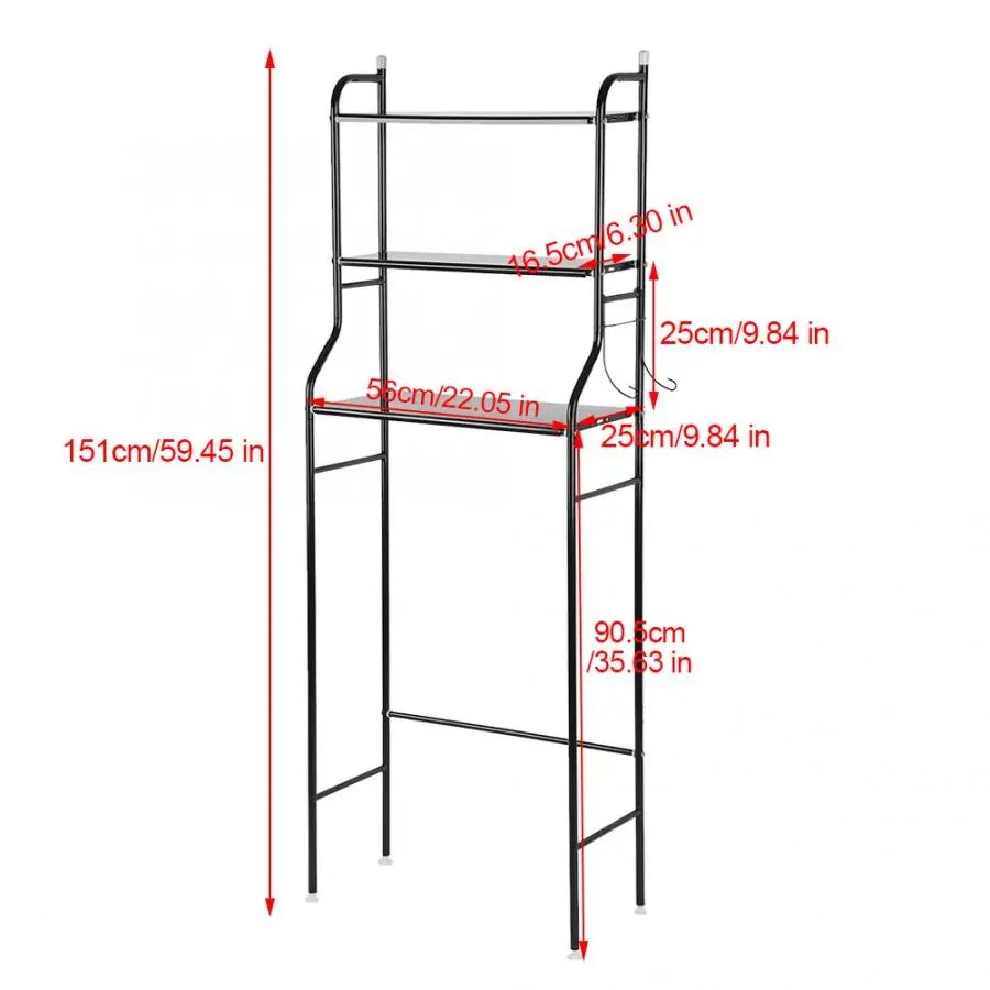 3-Tier Over Bathroom Rack Iron Toilet Shelf Towel Storage Holder Organizer | Дом и сад