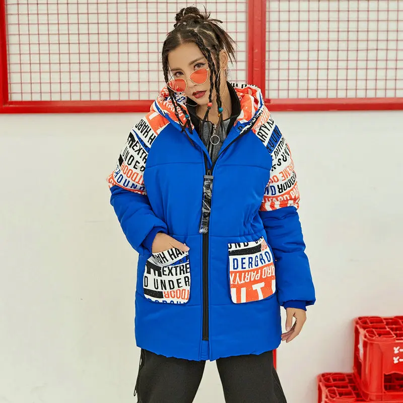 Женское уличное пальто с капюшоном теплая зимняя верхняя одежда Харадзюку в