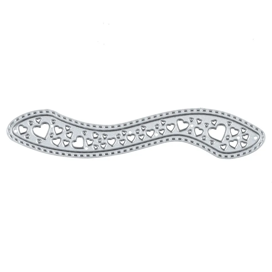 Металлические Вырубные штампы DiyArts с полыми сердечками новый волнистый фон для