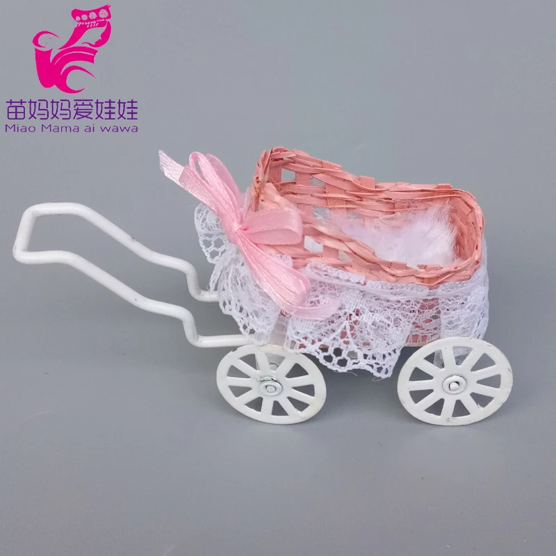 

Mini Scene Decoration Baby hand cradle for doll house diy use accessories for 1/8 1/12 bjd barbie blyth doll