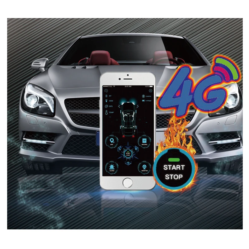 Cardot 4g gps gsm Start Stop Engine Pke Keyless Entry дистанционный стартер умная Автомобильная
