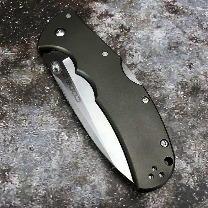 

Hysenss Cold Steel Code 4 Pocket Outdoor Hiking Satin Spear Point Tactical Folding Knife Mark S35VN Blade Peeling Edc Tools