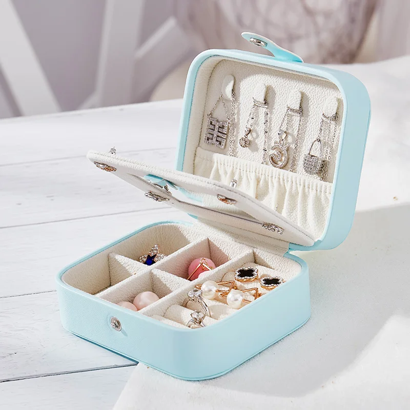 Переносная коробка для хранения ювелирных изделий путешествий чехолшкатулка