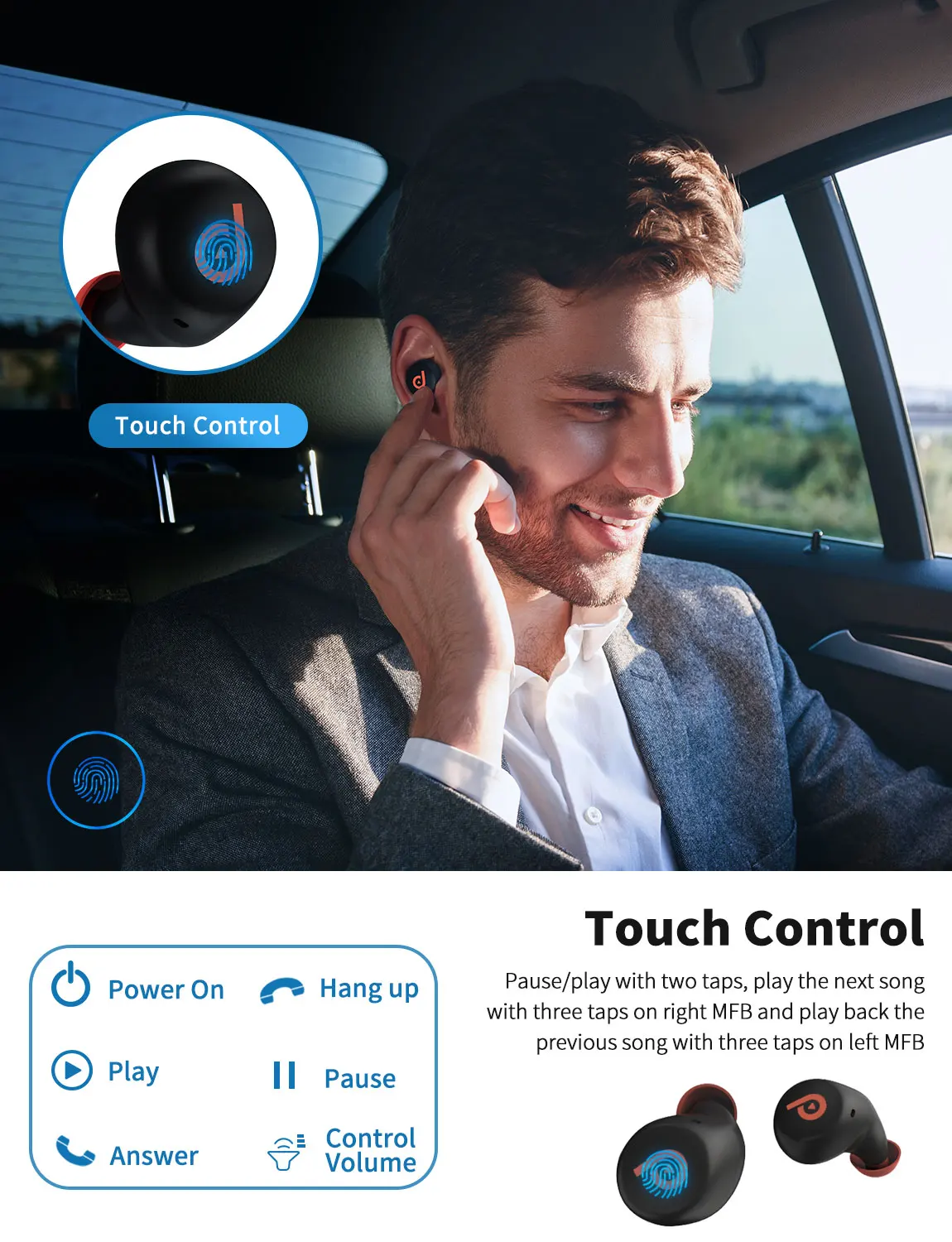 TWS Bluetooth V5.0 aptx Авто сопряжение сенсорное управление наушники истинные беспроводные стерео с наушниками зарядный чехол