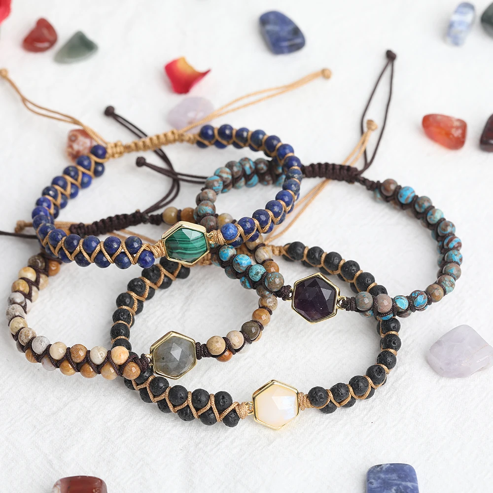 

5 шт./партия, бусины из натурального камня, 4 мм