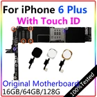 Оригинальная материнская плата для iphone 6 Plus сбез Touch ID, разблокированные полные чипы, логические платы для iphone6plus с системой iOS, бесплатный icloud