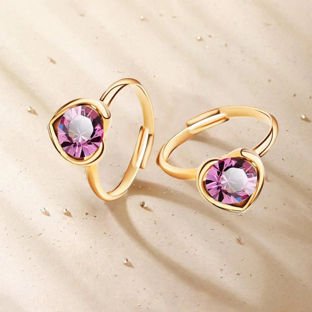 

Durable Love Heart Necklace Meaningful Lightweight Necklace Earring Band Wedding Jewelry Set 4Pcs/Set