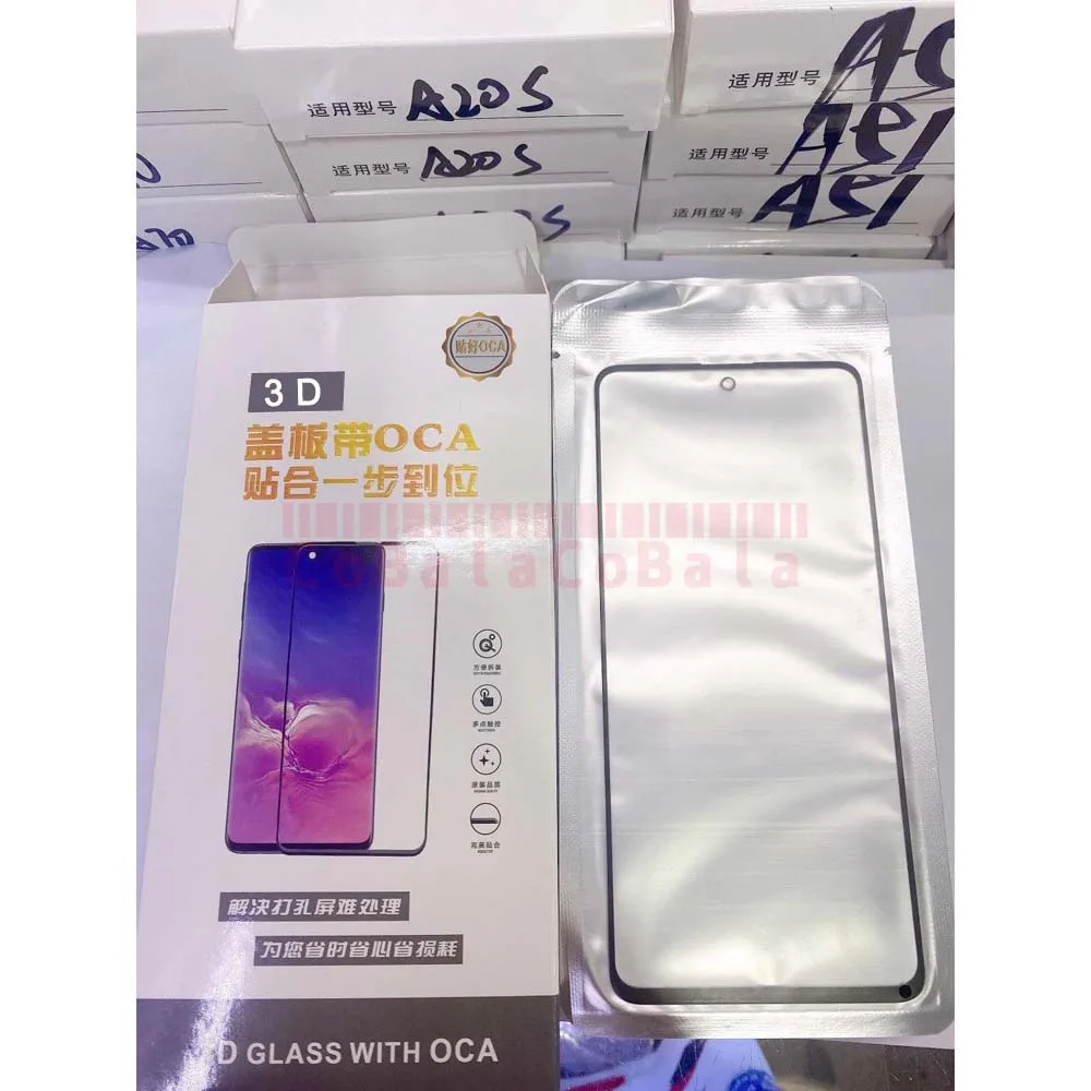 10 шт. 2 в 1 OCA ламинированный с сенсорным стеклом для Samsung Galaxy S8 S9 S10 Note8 Note9 Note10 Note20