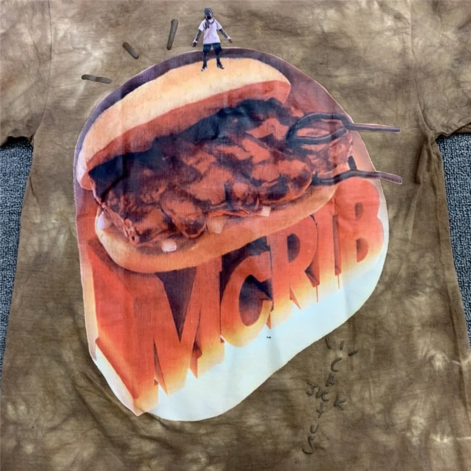 Вареная ткань принтом Трэвиса Скотта кактус Джек CPFM Грааль футболка для мужчин и