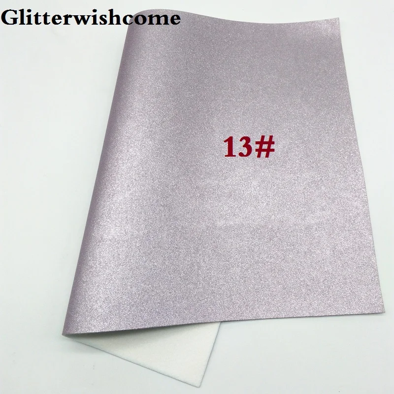 13 Glitterwishcome 21X29 см А4 Размер синтетическая кожа, металлическая кожа, искусственный винил из искусственной кожи для бантов, GM051A - Цвет: 13