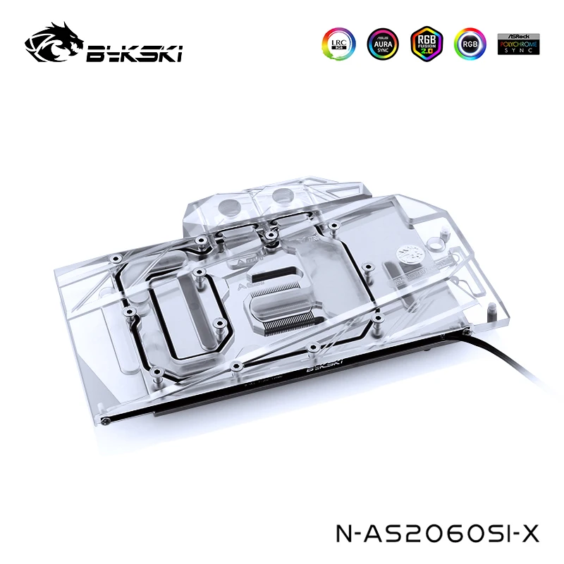 Bykski блок водяного охлаждения для ASUS RTX 2060 O6G SI GPU кулер полное покрытие видеокарты N