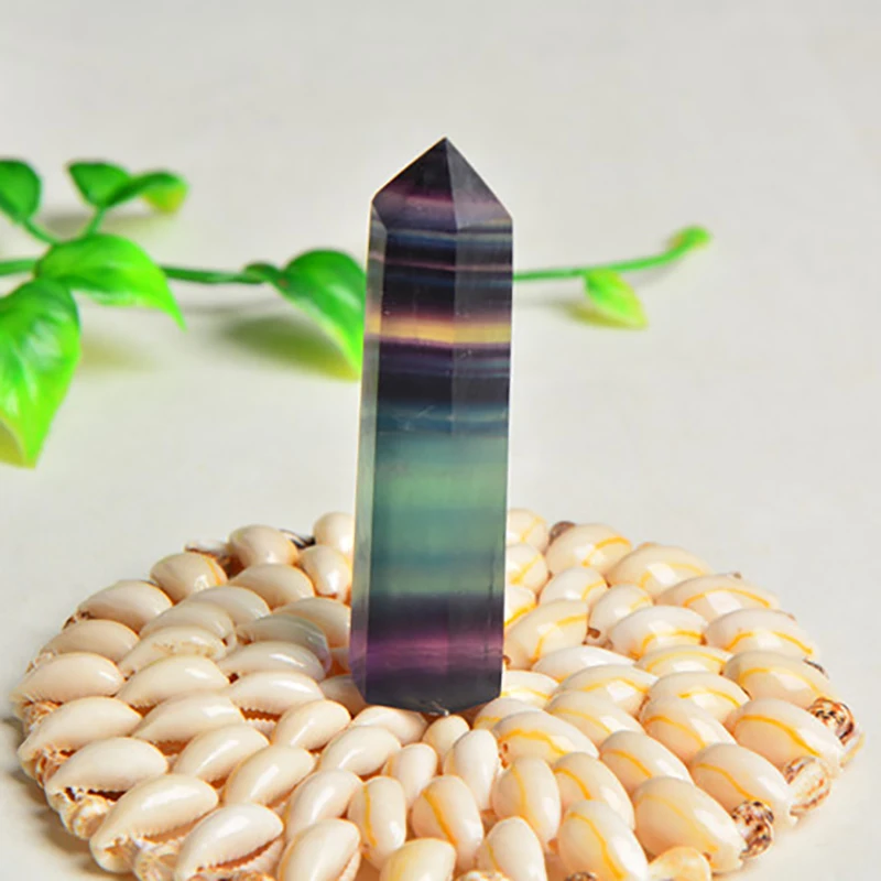 Натуральный флюоритовая Хрустальная в разноцветную полоску флюорит 4-5 см