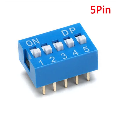 5Pin Blue 5 шт. модуль переключателя типа оснастки 1 2 3 4 5 6 7 8 бит 2,54 мм положение способ погружения переключатель переключателя синий Щелчковый выключатель переключатель циферблата выключатель - Цвет: 5Pin Blue