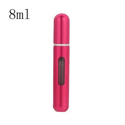 8ml Rose red 5 мл 8 мл многоразовый мини флакон-спрей для духов Алюминиевый распылитель портативный дорожный косметический контейнер флакон для духов - Цвет: 8ml Rose red