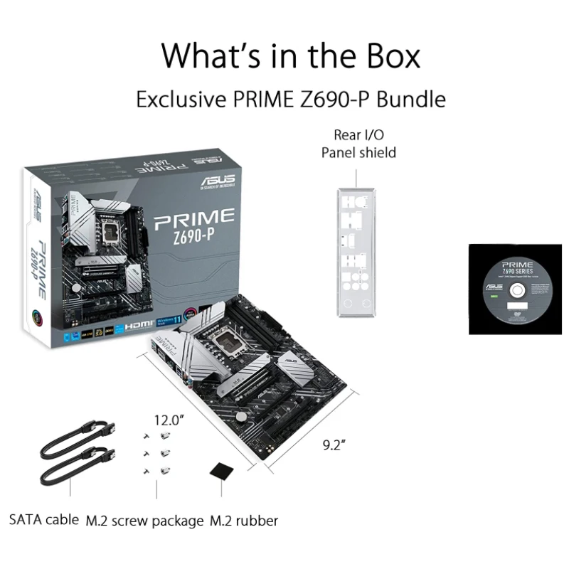 Материнская плата LGA 1700 Asus PRIME Z690-P DDR5 128 Гб PCIe 5 0 Intel процессор 12-го поколения Z690