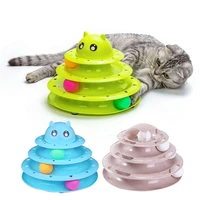 4 levels cat turntable toy interactive ball toys cats tower tracks tunnel plate pets training toys cat accessories pet supplies