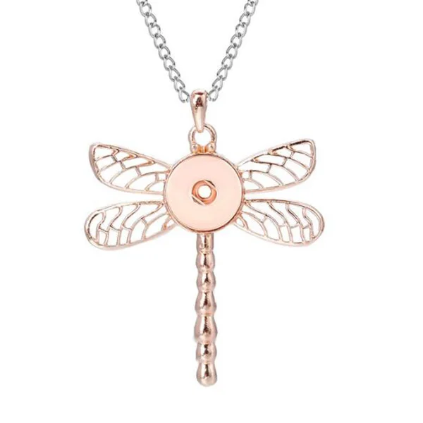 Новые ювелирные ожерелья с кнопками Крест из розового золота сова цветок