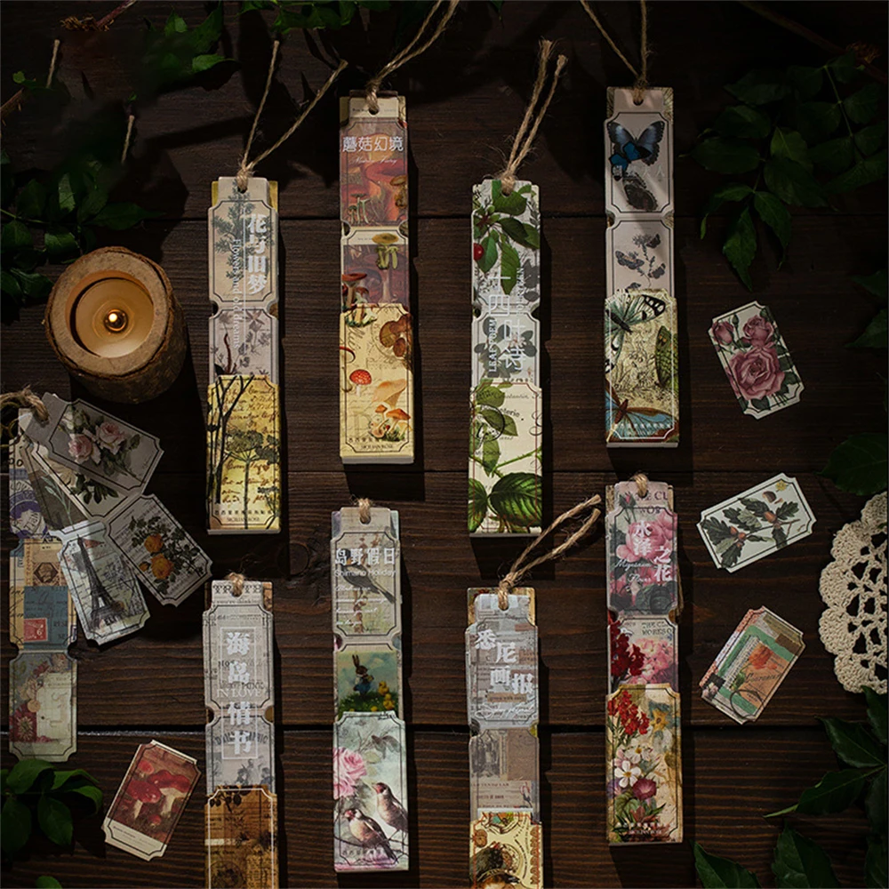 

40pcs Sicilian Rose Series Sticker Pack Bronzing Hand Account Retro Matte PET Big Rose Sticker Material Book 8 Models Paper