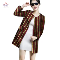 casual african print tops for women dashiki long sleeve elegant windbreaker lady plus size trench overcoat africa women wy2656