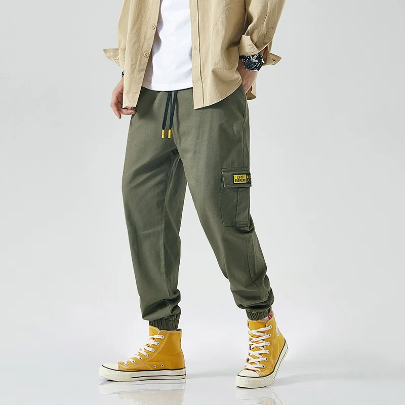 

Men's Casual Pants Men 2021 Spring New Army Green Plus Size Joggers Solid Trousers Street Wear Sports Pants Trousers For Men