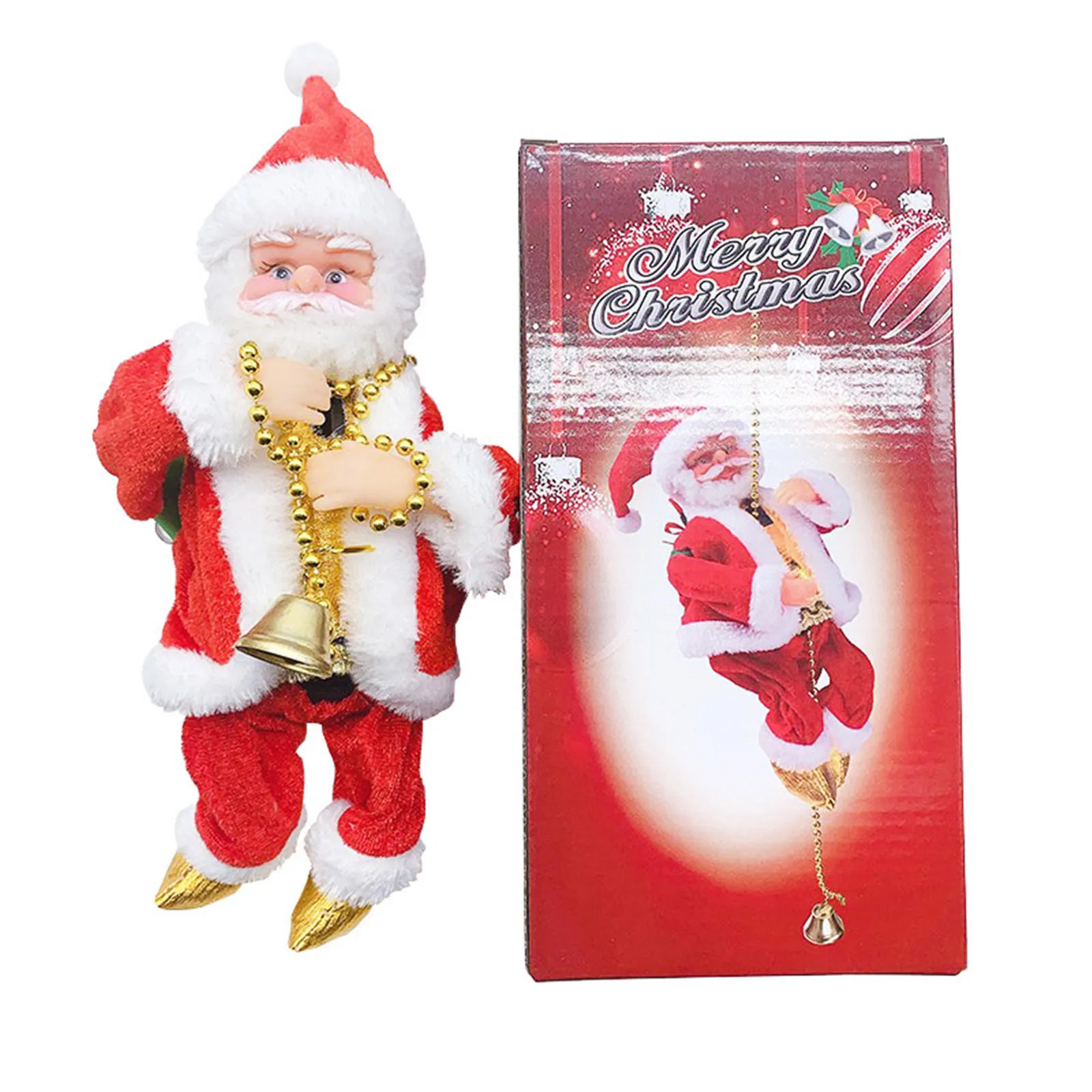 

Hot!Christmas Decoration Electric Climbing Pendant Santa Claus Hanging Xmas Tree Ornament Funny Children New Year Navided Gifts