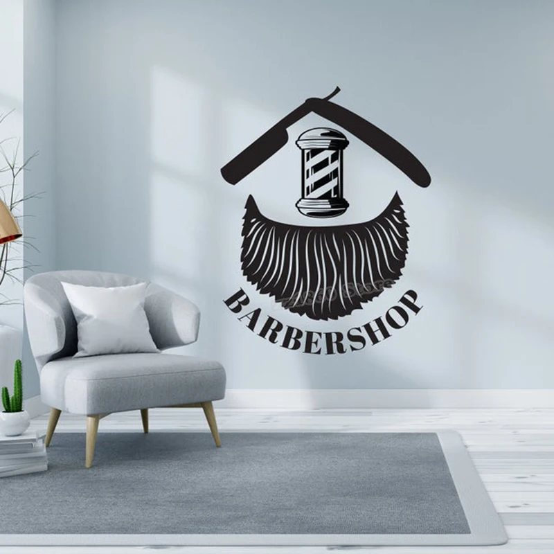 Настенная Наклейка для парикмахерской стикеры на окно с изображением вывески