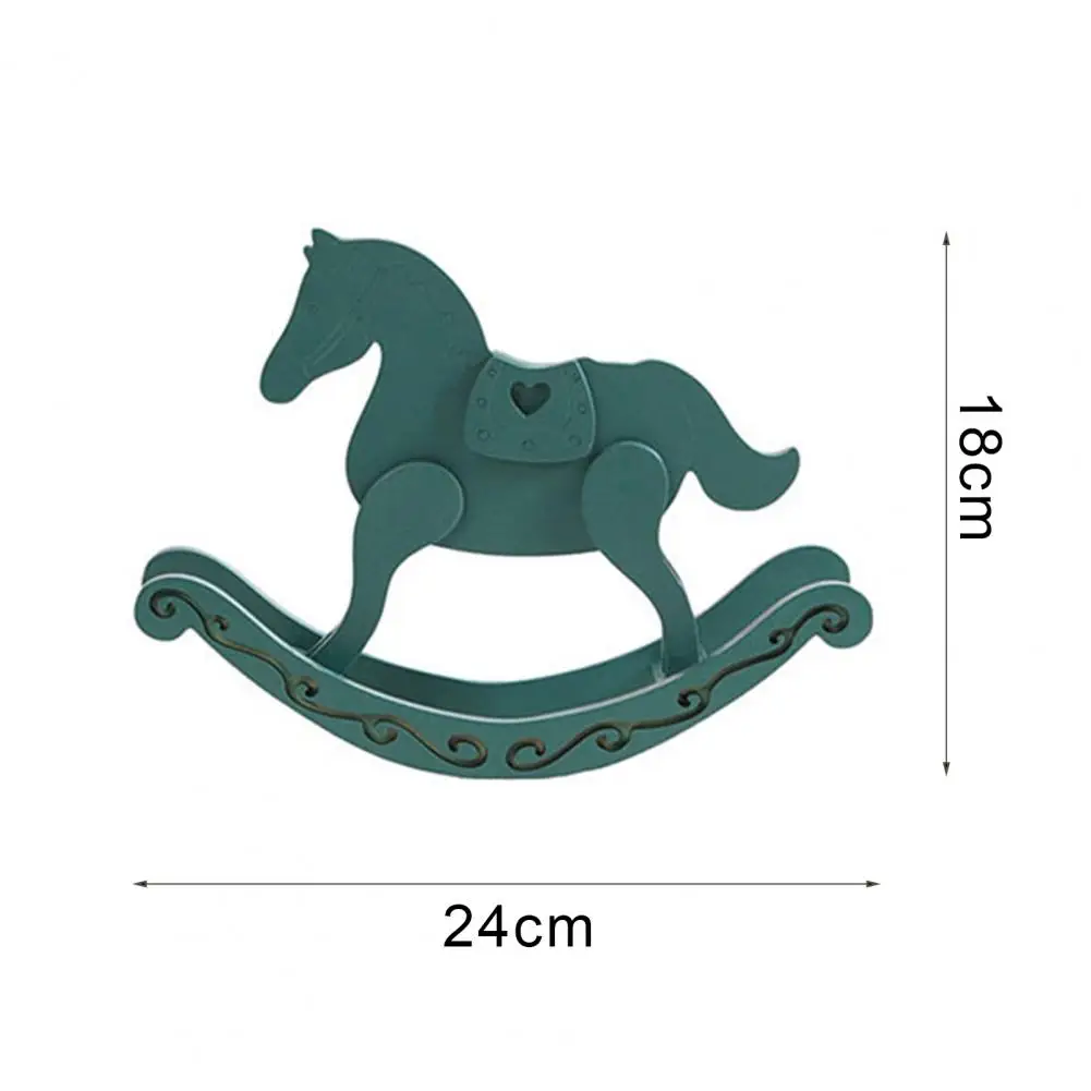 

Rocking Horse Ornament Simple Kids Toys Mini Handmade Wooden Crafts Wood Horse Small Animal Figurines Office Home Desk Ornaments