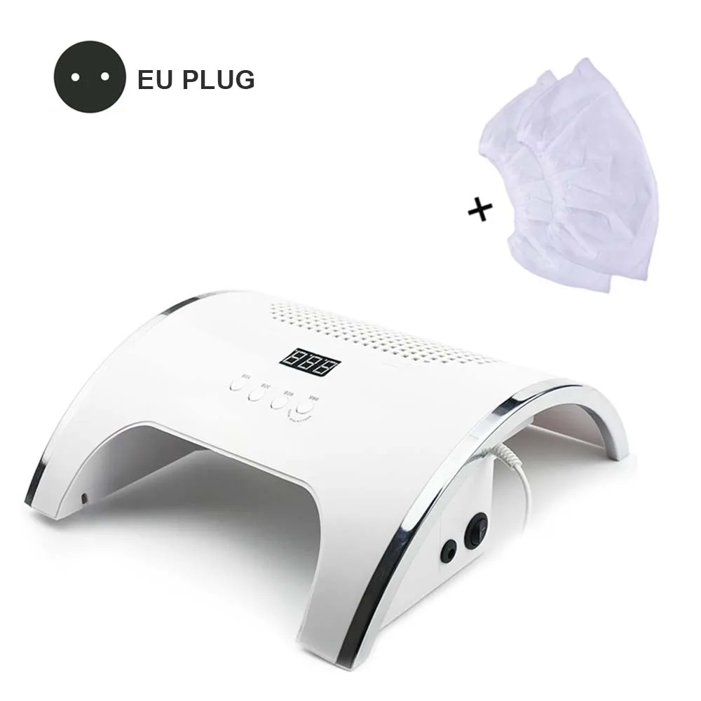 A-EU Plug 80W 2-в-1 36 светодиодов лампы для ногтей и двойной Мощность Фул вентилятор для сора от вакуумный всасывающий сборщик, домашняя машина для Применение маникюрный салон инструмент - Цвет: A-EU Plug