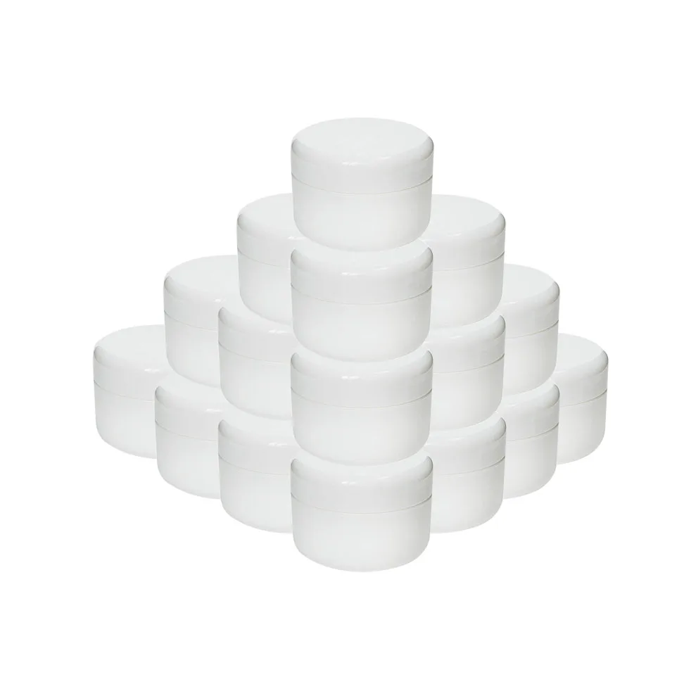 30pcs Empty Plastic Cream Jars 10g/20g/30g/50g/100g Refillable Bottles Travel Facial Cleanser Lotion Cosmetic Container White | Красота и