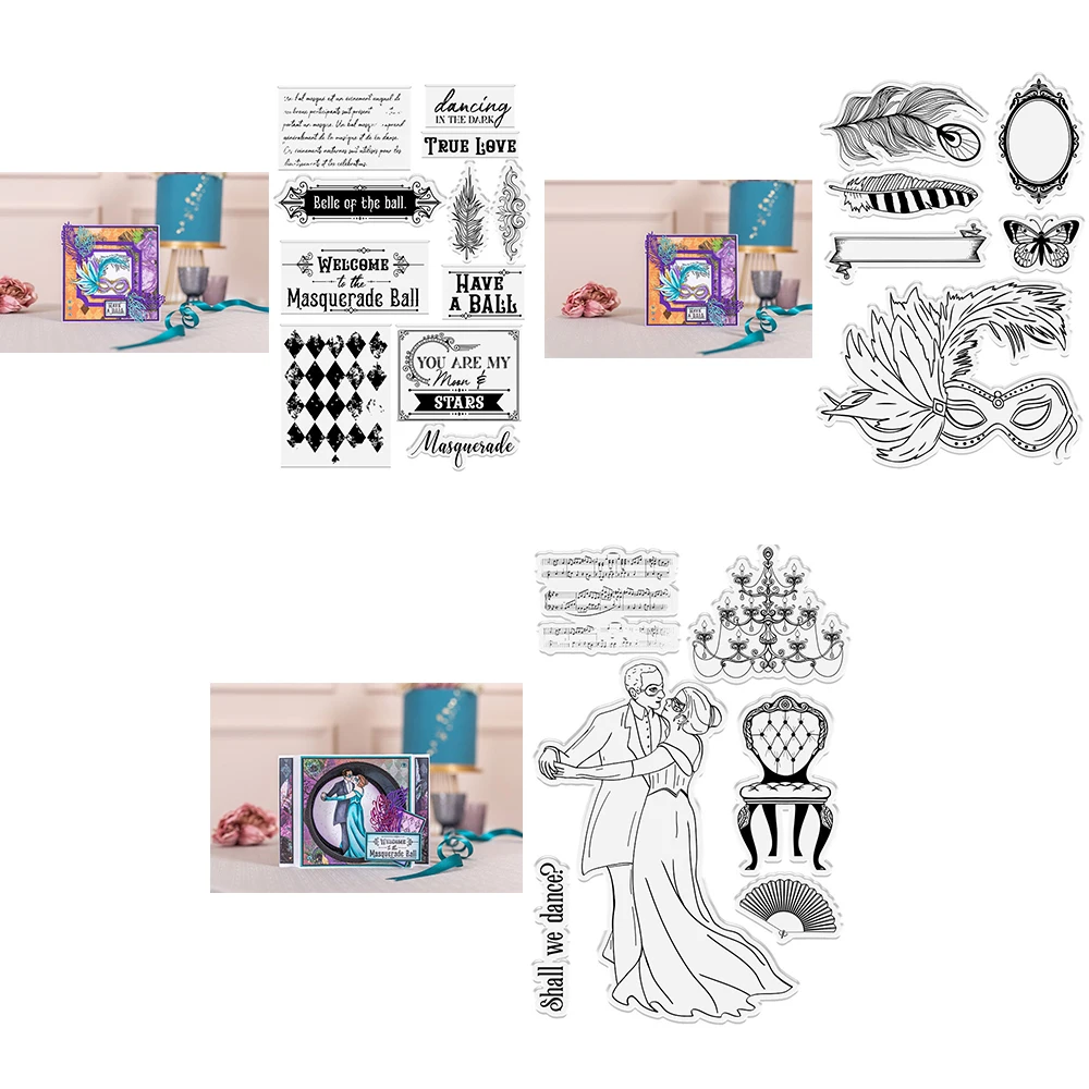 

Feather Couple Metal Cutting Dies And Clear Stamps For Diy Dies Scrapbooking Embossing Photo Album Decoration Craft Cut Die