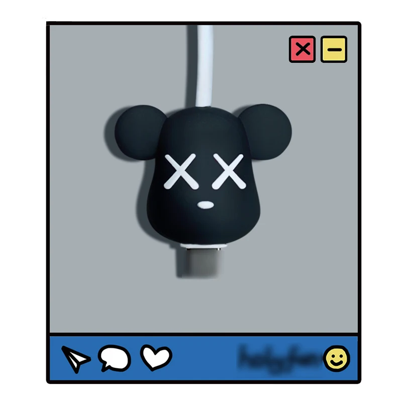 

Cartoon animal mobile phone special data cable For apple Xiaomi protective cover anti-breaking charger head protective shell