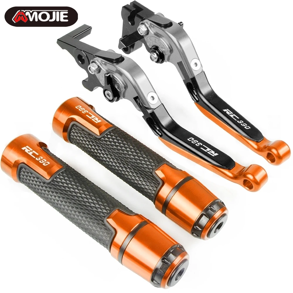 

For RC390 2013 2014 2015 2016 2017 2018 2019 Motorcycle Accessories Extendable Brake Clutch Levers Handlebar Hand Grips ends