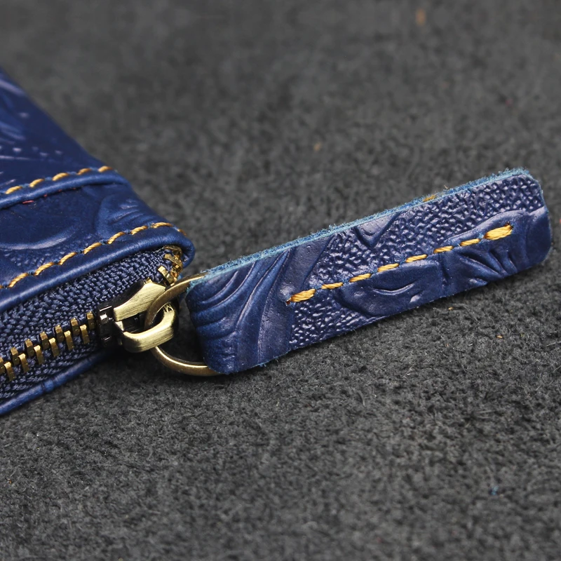 

Genuine Leather Long Women Wallet Original Flower Design Zipper Storage Purse Hasp Phone Bag For Men Clutch Handbags Hand Bag