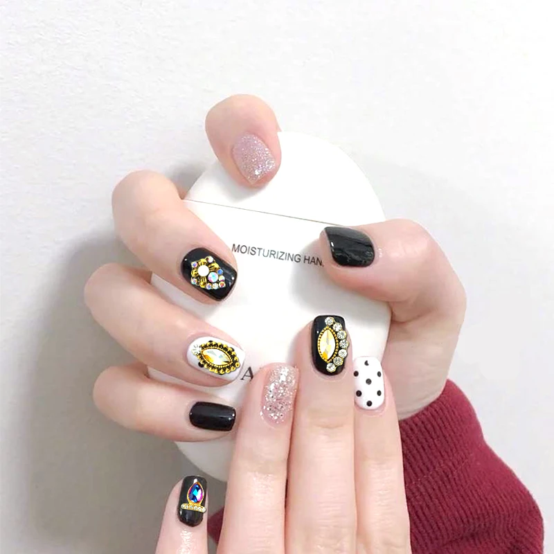 10 шт./лот ювелирное изделие в стиле ретро из сплава для дизайна ногтей AB кристаллы