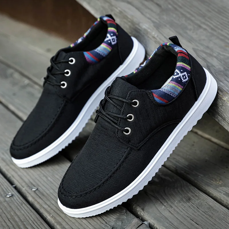 

Men's Loafers Canvas Casual Shoes Brand Summer New Sneakers Men Walking Vulcanized Shoes Breathable Adult Flat Sneaker Shoes