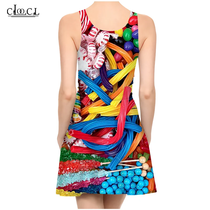 Новое модное Яркое летнее платье CLOOCL ярких цветов для девушек и с 3D рисунком