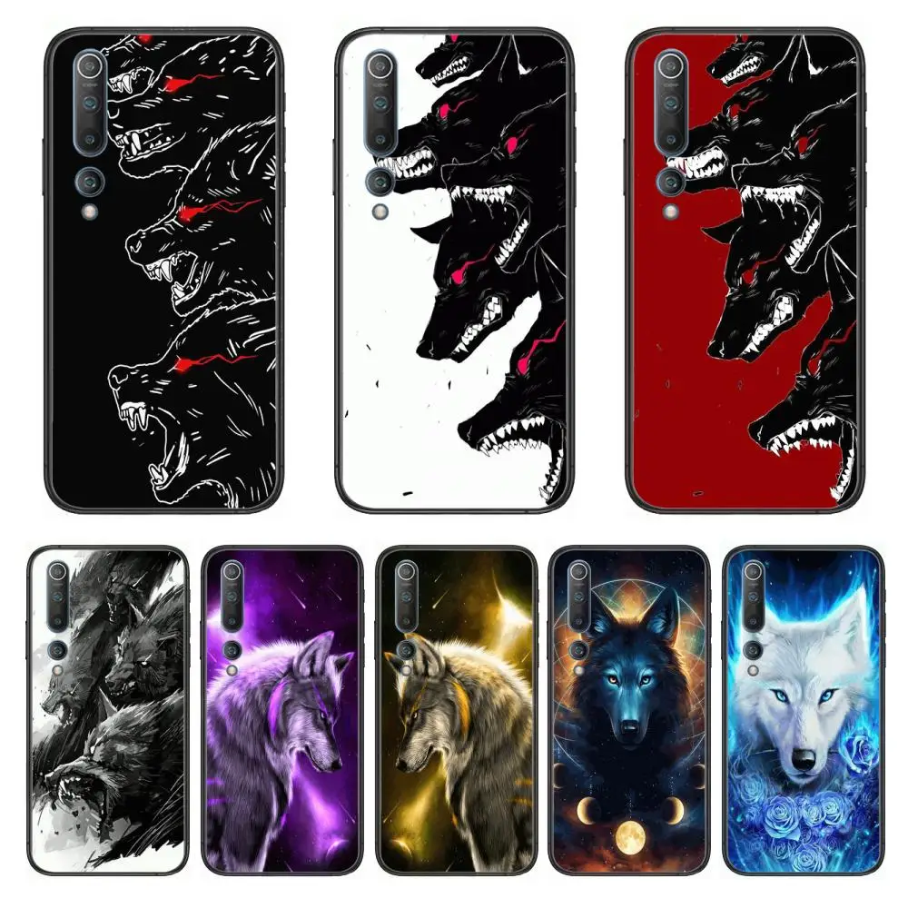 

Bravery Wolf Animal Phone Case For xiaomi mi11 5g 10 liti Ultra 9Pro SE 3 8 Note Anime Black Cover Silicone Back Pretty tpu