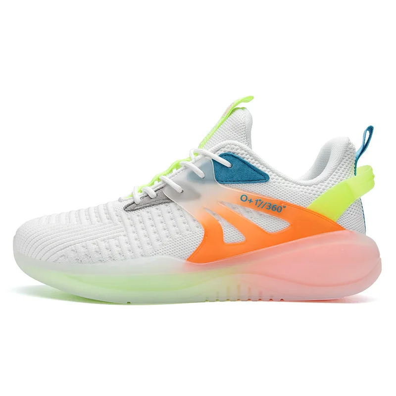 

Мужские повседневные спортивные туфли, Новинка весна-лето 2021, Модные дышащие Нескользящие износостойкие туфли с мягкой подошвой, белые туф...