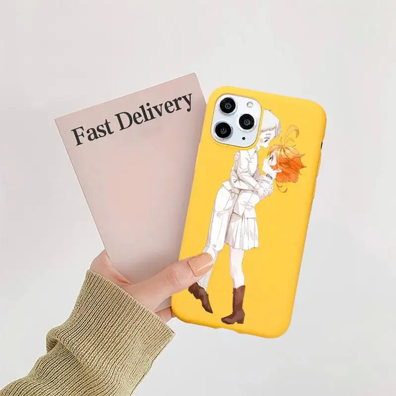 

Anime The Promised Neverland Phone Case Candy Color for iPhone 11 12 mini pro XS MAX 8 7 6 6S Plus X SE 2020 XR