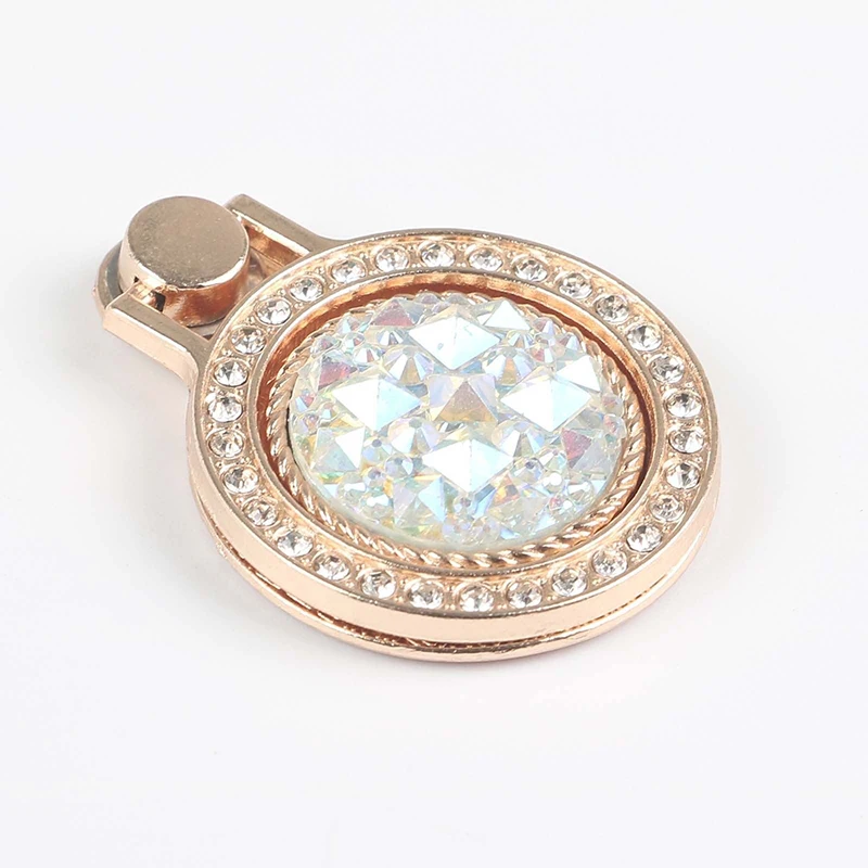 Универсальный круглый металлический бриллиантовый кольцо на палец подставка