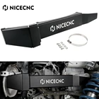 NiceCNC UTV глушитель выхлопной трубы Защитная крышка для Polaris RZR XP 4 TURBO 2016-2019 XP TURBO S 2018-2019 MD 2018 алюминий