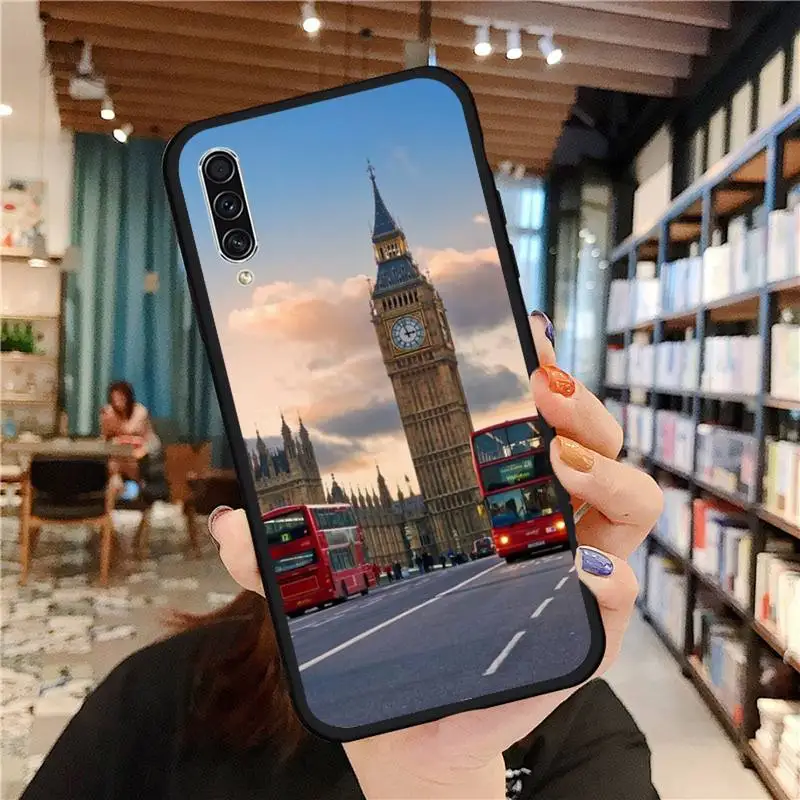 

London Bus England Telephone Phone Case For Samsung A20 A30 30s A40 A7 2018 J2 J7 prime J4 Plus S5 Note 9 10 Plus