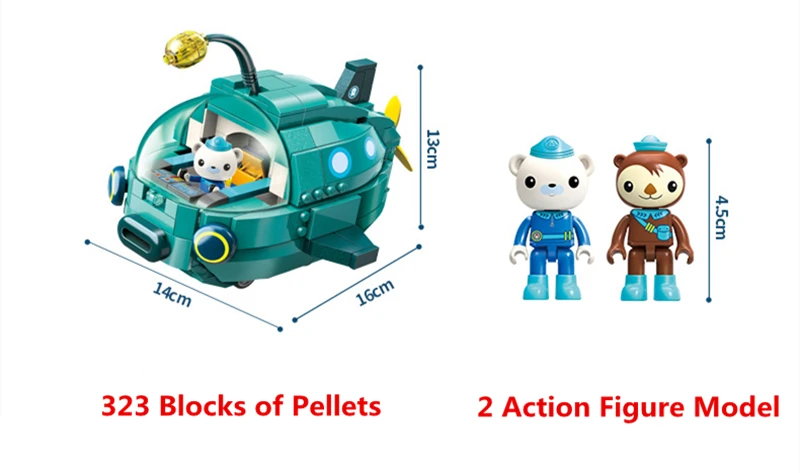Octonauts Собранный автомобиль фигурка игрушки Barnacels Kwazii песо Пингвин Dashi Inkling модель игрушки для детей подарок