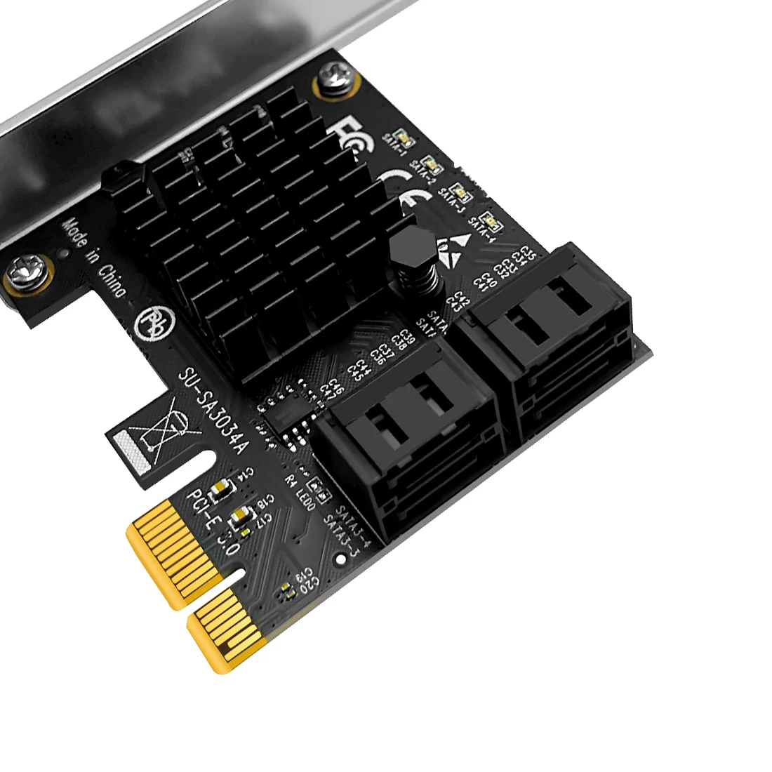4 порта 6g sata3 0 pcie плата контроллера pci