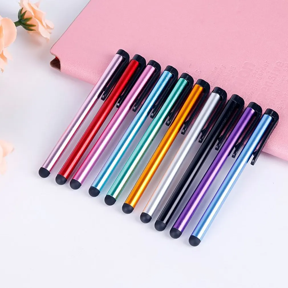 10pcslot universal stylus pen 7 0 for android mobile phone capacitive screen touch pen writing drawing for tablet click pencil free global shipping