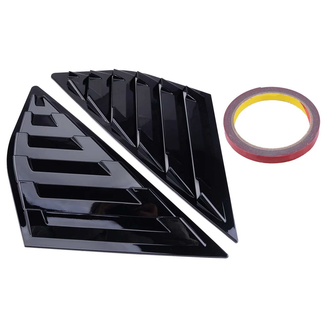 CITALL 2 шт. глянцевые черные жалюзи для окна в четверть боковое отверстие панель