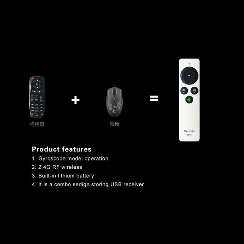 Measy RC9 Мини Ручной 2 4G беспроводной гироскоп Fly Air Mouse Пульт дистанционного