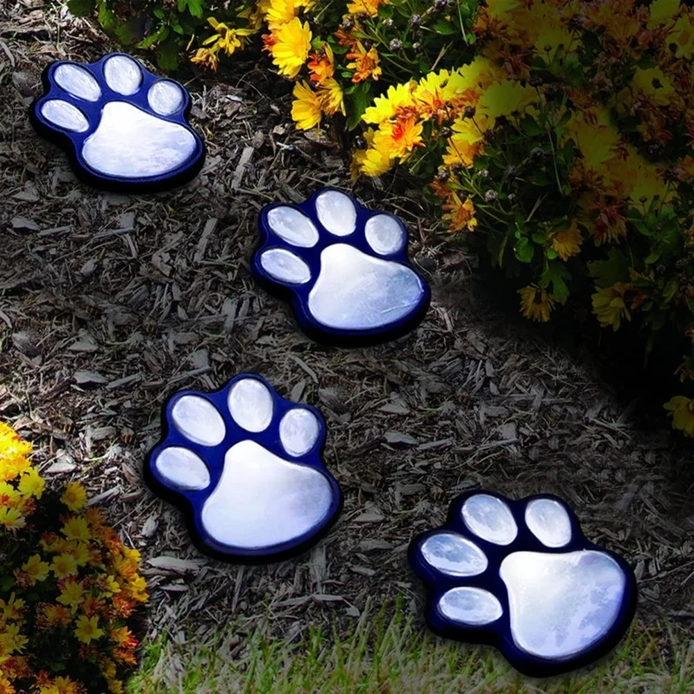 

Paw Print Led Lights for Garden Fairy Lights Holiday Wedding Party Solar Light Outdoor Pathway Decoration Christmas Decoration